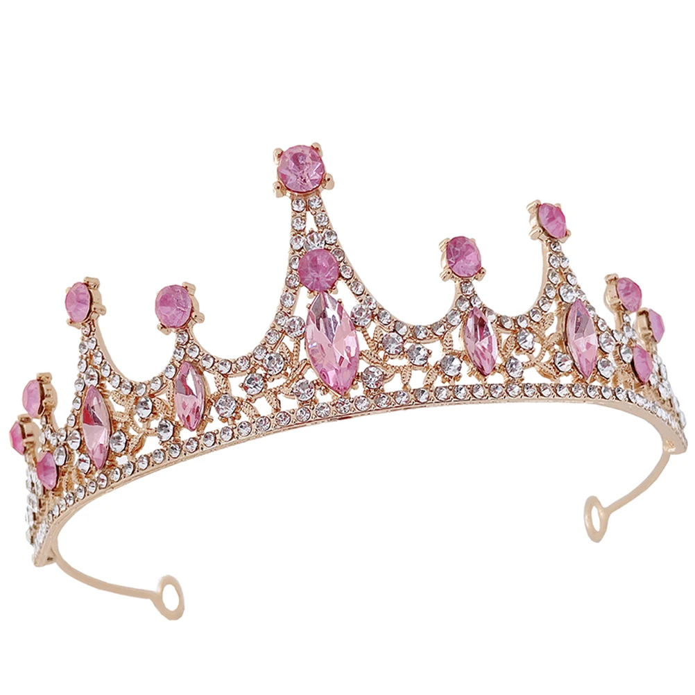

Crystal Tiara Headb s Girls Rhinestone Crown Party Accessories Glitter Hair Decorations Christmas Dress
