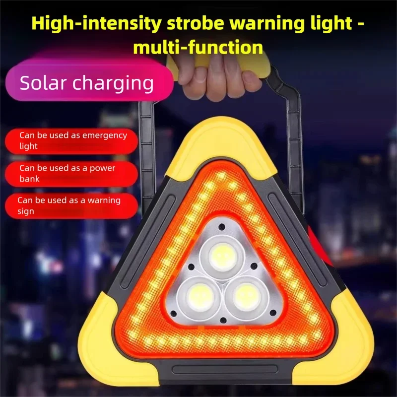 For Leapmotor B10 C10 C11 C16 S01 D99 Solar Powered Triangle Warning Light, Flashing Emergency Light