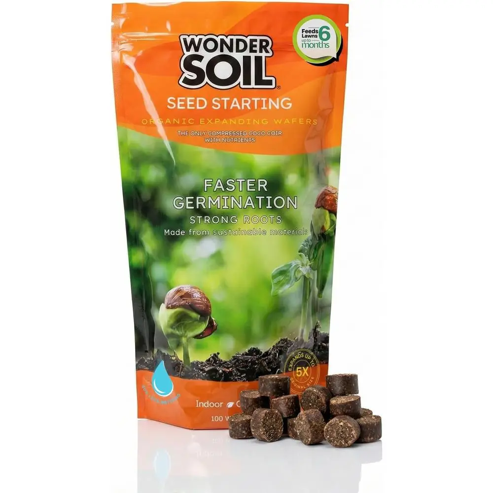 Organic Seed Starter Pellets for Plant Seed Starting Soil with Pre-Mixed Nutrients | High Germination | Indoor or Outdoor | 100