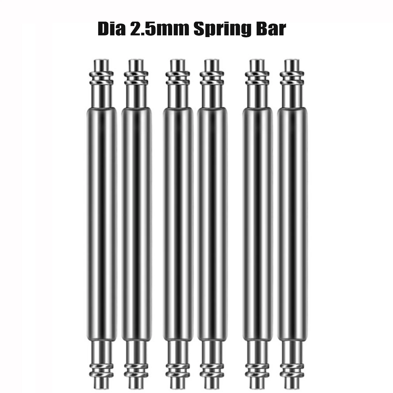 Barras de resorte gordo de 2,5mm de diámetro, pasadores de enlace de correa de reloj aptos para Seiko SKX007 SKX009, caja de reloj de 18mm, 20mm,