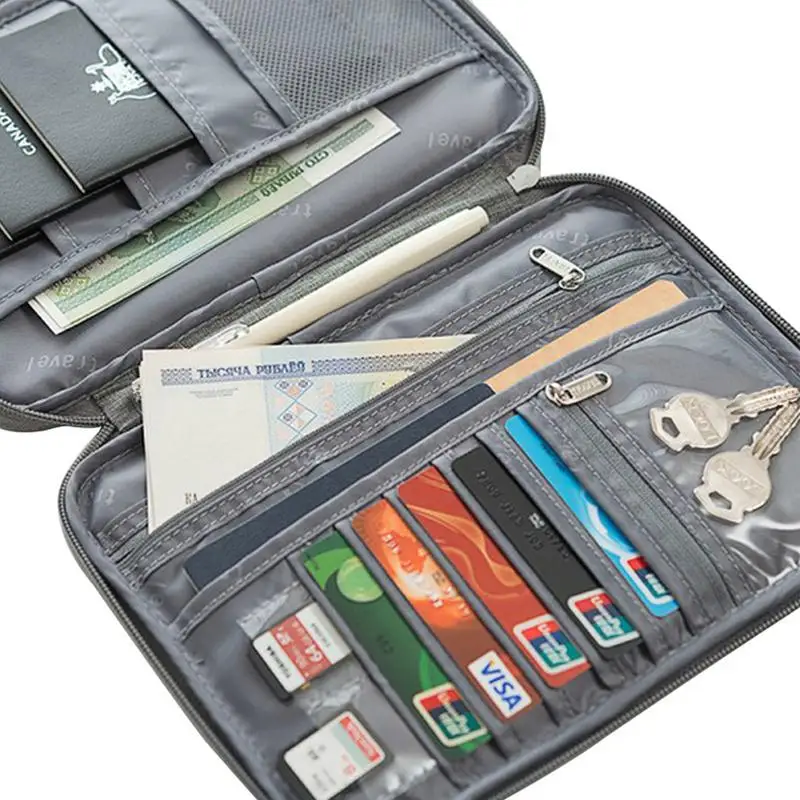 Travel Document Organizer Family Passport Wallet Multi-Purpose Passport Credit Card Cash Travel Document Holder Birthday