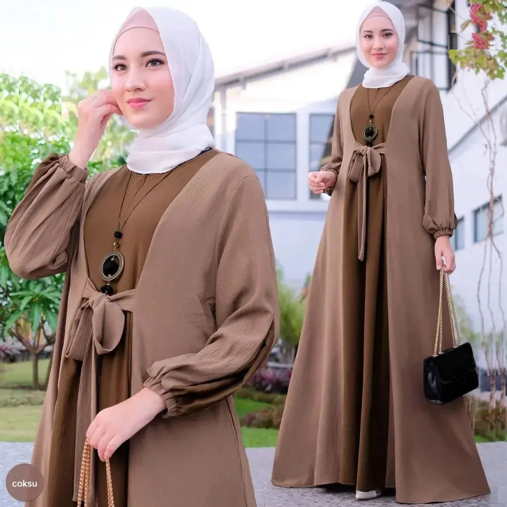 2025 modesto abayas casual feminino muçulmano manga longa maxi vestidos ramadan kaftan islâmico dubai árabe robe eid festa jalabiya caftan