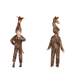Children's Animal Performance Costumes Giraffe Eagle Yellow Cattle Cow Green Snake Hippopotamus Jumpsuit Kids Halloween Cosplay