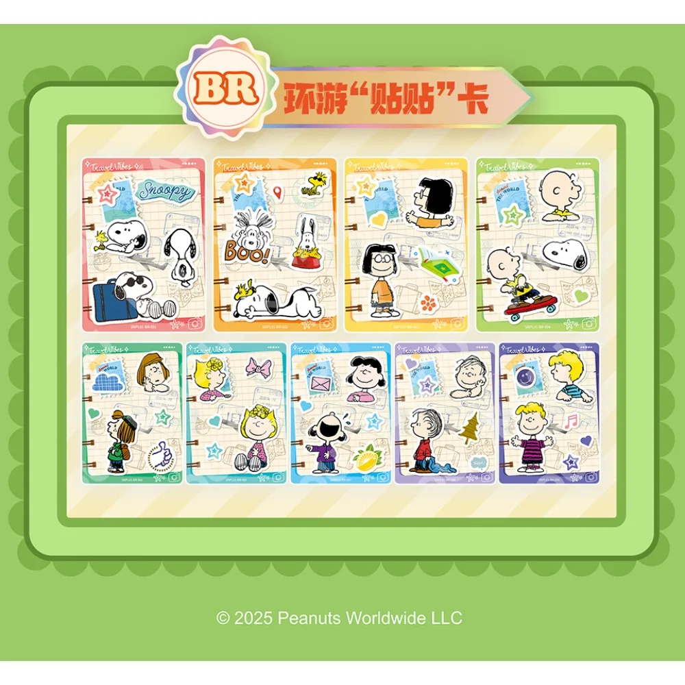 KAYOU Original Snoopy Collection Cards Comic Protagonist Leisure Holiday Beach Splicing Cards Fans Creative Peripheral Toy Gifts