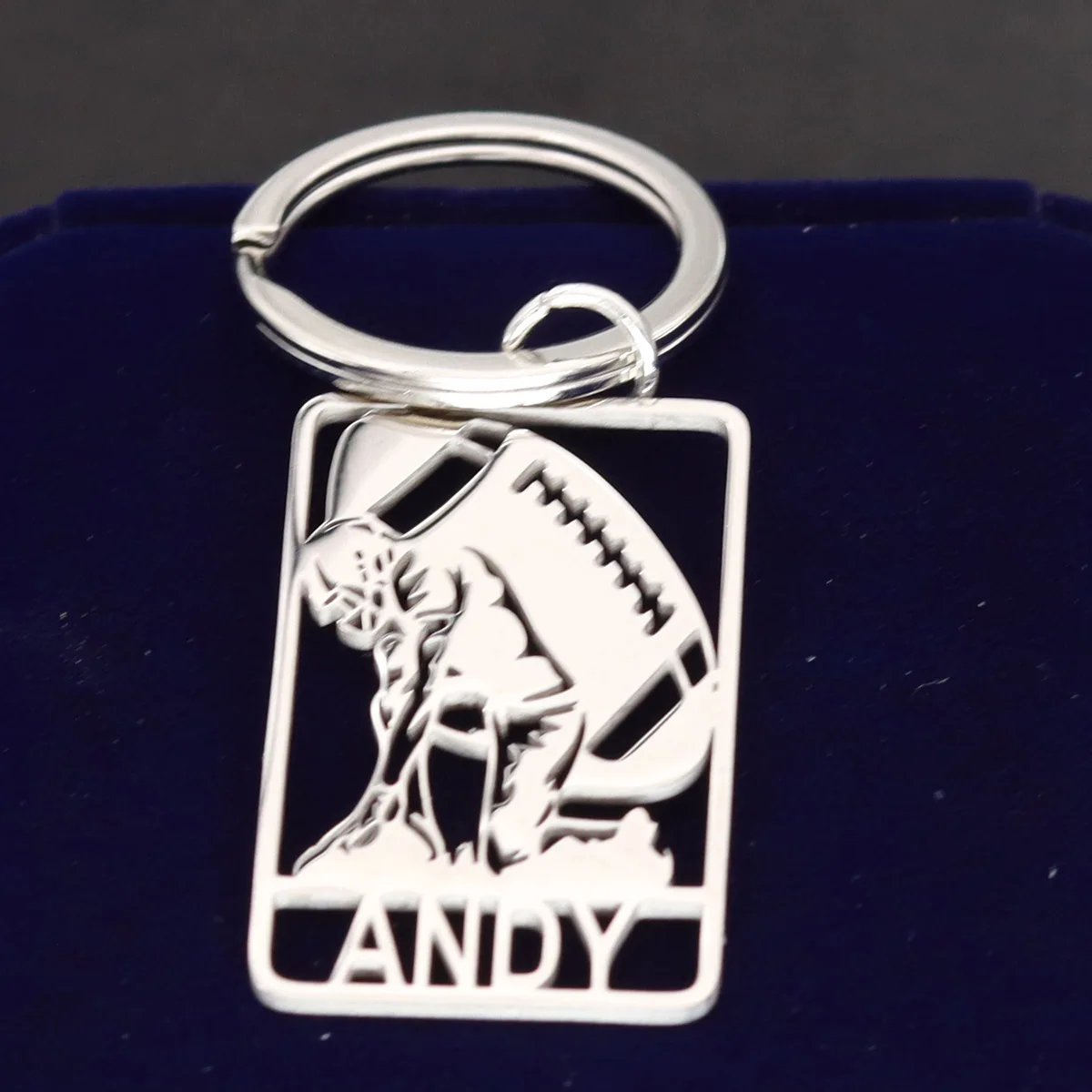 Custom Name Baseball Keychain Personalized Stainless Steel Pendant Keychains For Women Men Keyring Customized Sports Jewelry
