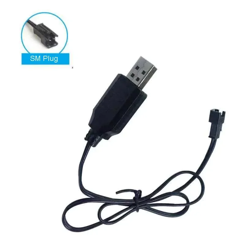 Cable de carga USB para batería NiMH NiCD, cargador de juguete eléctrico, 1 piezas, 3,6 V/4,8 V/6V/7,2 V/9,6 V 250mA SM 2P