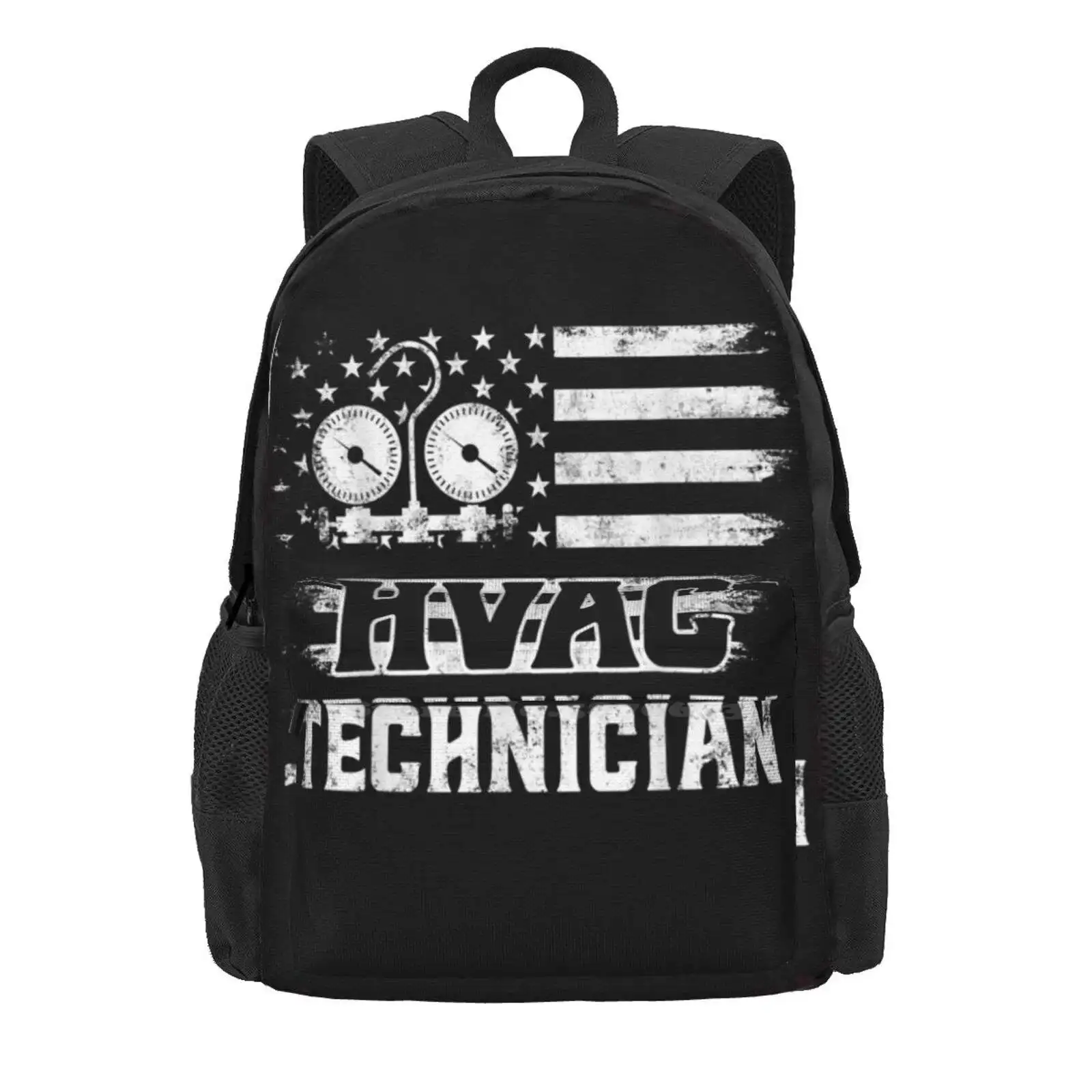 Hvac Technician Funny Hvac Tech New Arrivals Unisex Bags Student Bag Backpack Heating Air Conditioning Ventilation