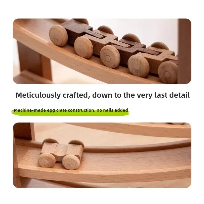 Solid Wood Educational Toys Rail Puzzle Children Toys Sensory Training Enlightenment Kids Toy Hand Grasp Training Safety Toy