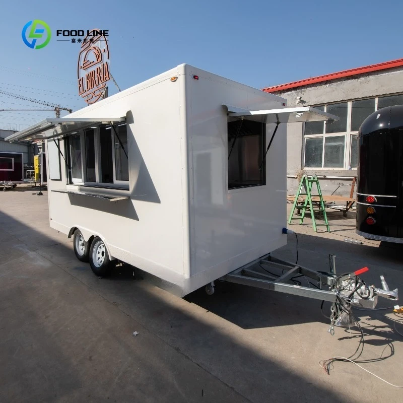 패스트푸드 푸드트럭, 이동식 트레일러, 특별 할인 상품, 상업용 맞춤형 철제 트레일러