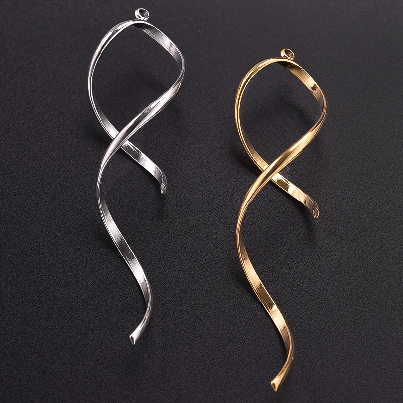 Fashion 10pcs/lot Stainless Steel Rotation Hanging Pendants Dangle Charms for Jewelry Making DIY Earrings Necklaces Findings New