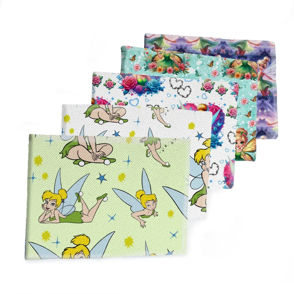 MINIS Disney Cartoon Princess Tinker Bell Pattern Printed Twill Fabric for Patchwork Quilting Fabrics