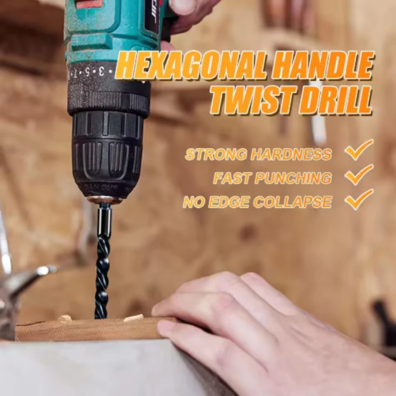 15pcs Hex Shank Cobalt Metric Drill Bit (1.5-6.5mm) Quick Change High Speed Steel Impact Driver Hex Drill Bit Tools Accessories