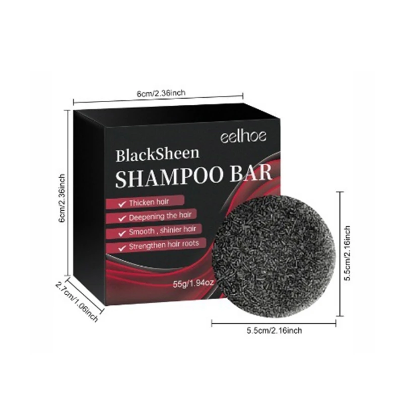 Black Hair Thickening Shampoo Bar Amplify Hair Density Repair Damaged Hair Travel Friendly Solid Soap Easy to Use for Home