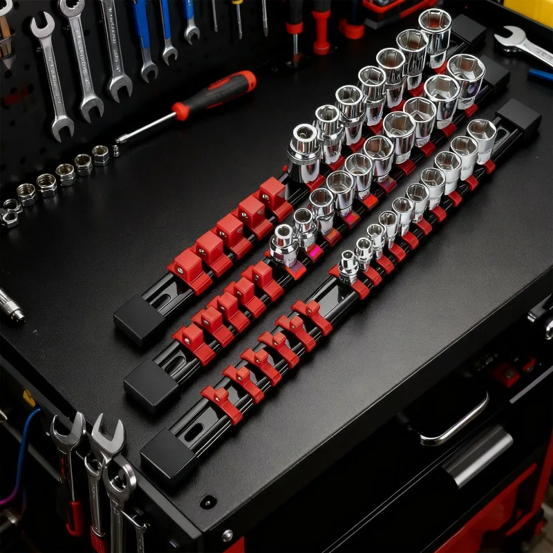 S/M/L 360 °   دوران مآخذ دوارة المنظم البلاستيك العالمي قابل للتعديل المقبس حامل قصاصة جدار وجع رفوف السكك الحديدية أدوات إصلاح