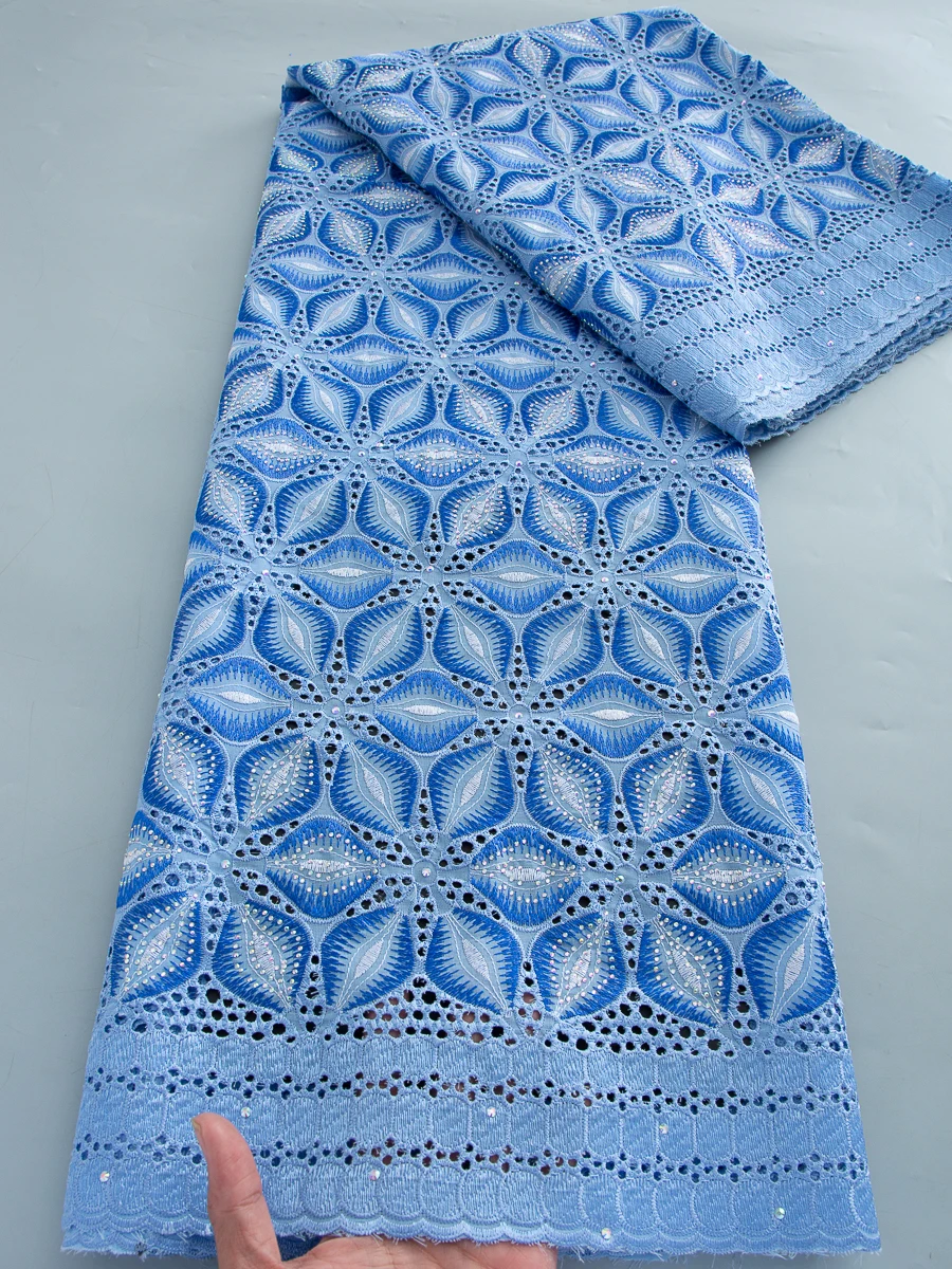 Kalume Lace African Cotton Lace Fabric Swiss Voile 2026 Nigerian Lace Fabric High Quality Embroidery For Diy Dress Sewing 4775