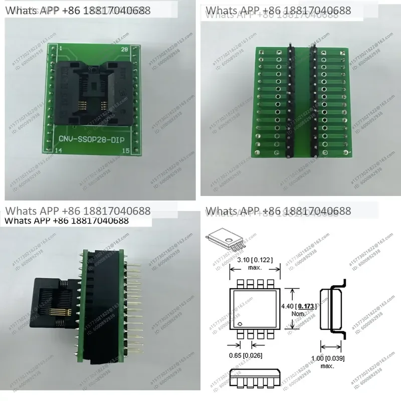 1PC for DIL8W TSSOP8 ZIF 170MIL Programming Socket Special Adapter Seat