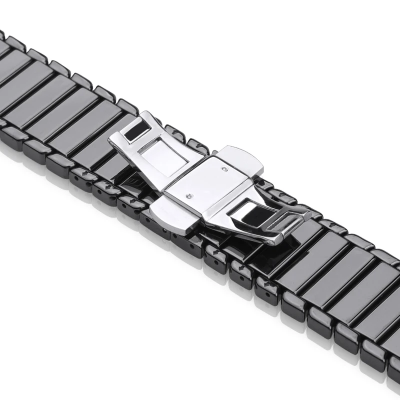 Ceramic Link Bracelet Strap For Apple Watch Ultra 9 8 7 6 5 4 SE 49mm 41mm 45mm 40mm 44mm Wristband Correa For iWatch 42mm 38mm