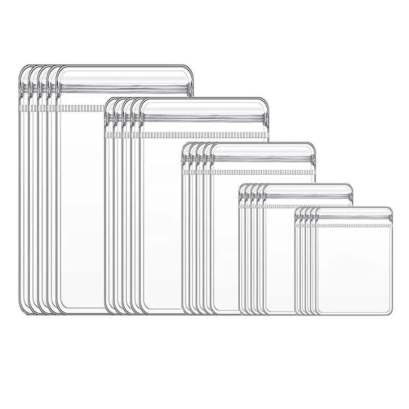 

A32HOT-50Pcs 5 Sizes Clear Jewelry Organizer Earring Ring Necklace Storage Bags Travel, Anti Tarnish Protect Jewelry