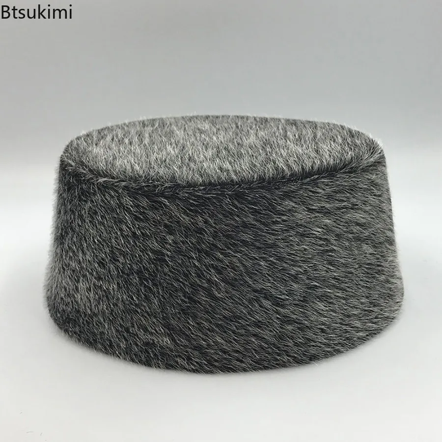 القبعات الإسلامية الرجالية قبعات قشرة صلبة قبعات الصلاة عيد حفلة أنيقة السعودية دبي عمامة العرقية نمط الشتاء الدفء قبعة الجد