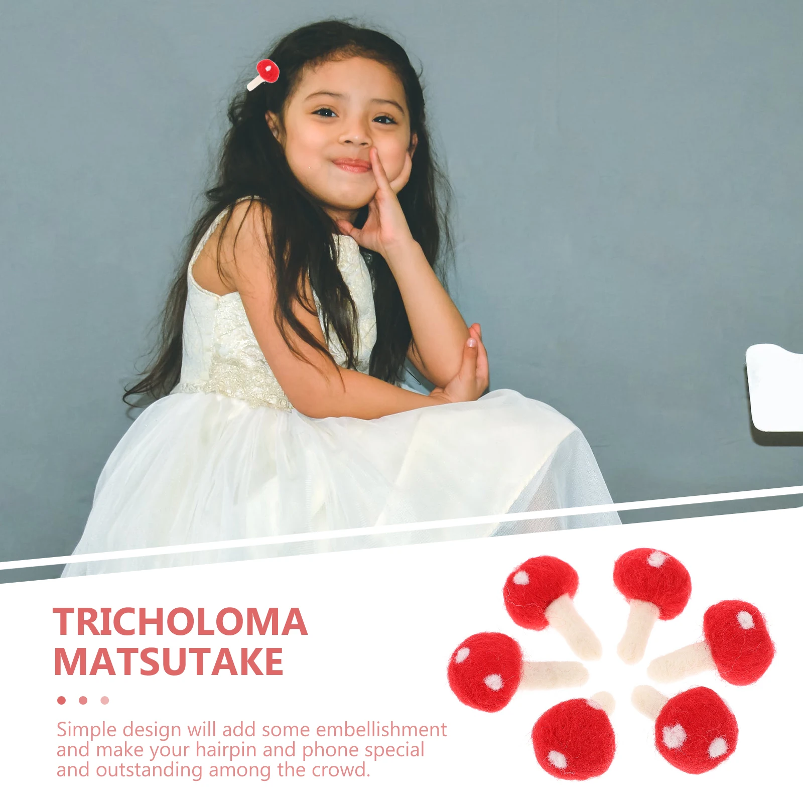 

Mushroom Decoration Felt Charm Garden Mushrooms Fake Colorful Ornaments