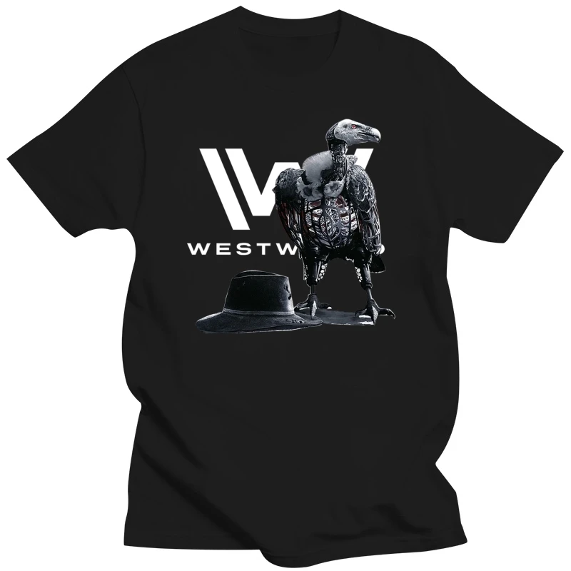 Fashion Westworld Cool Cotton Round Neck Mens T-shirt 2018 New Pure Cotton Short Sleeves Hip Hop Fashion Mens T Shirt