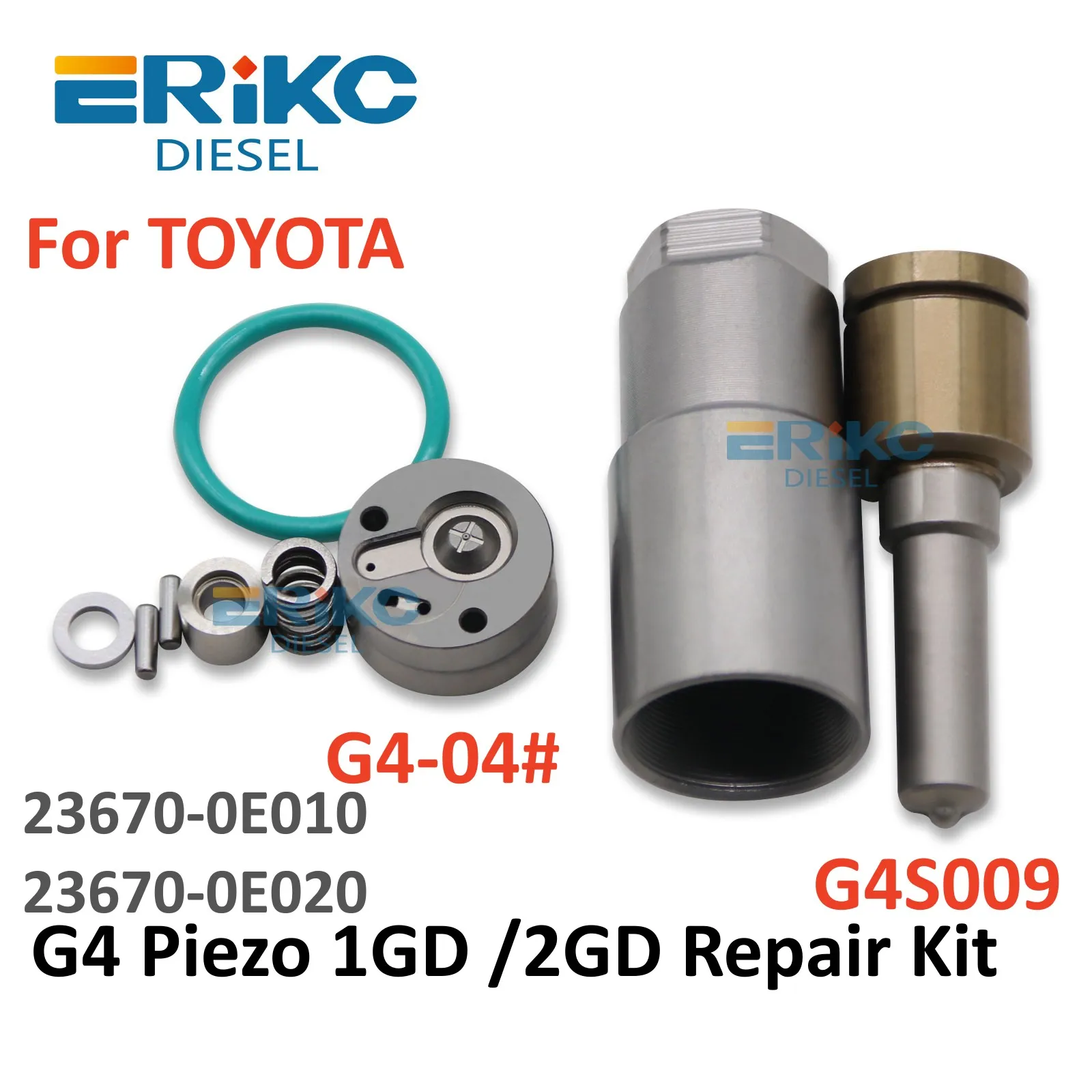 

New 23670-0E010 INJECTOR REPAIR KITS NOZZLE G4S009 VALVE G4-04# FOR TOYOTA HILUX 295700-0520 295700-0550 295700-0550 972957-0055