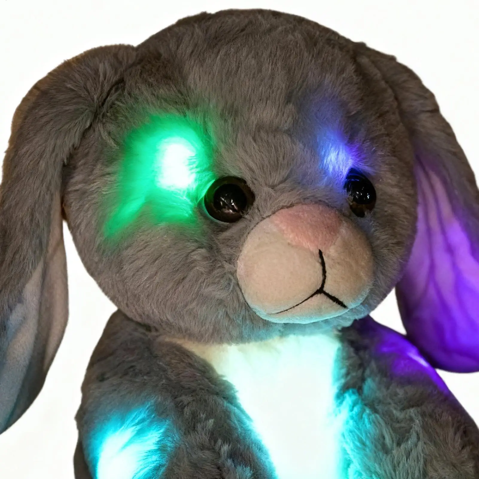 Leuke kleurrijke gloeiende konijntje knuffel lichtgevende creatieve oplichtende LED gevulde konijntje nieuwjaarscadeau kinderverjaardagscadeau