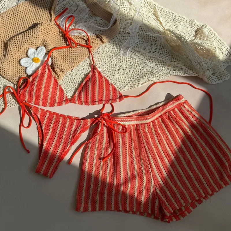 

2026 Sexy Bikinis Female Swimsuits Women Three-Piece Swimwear Beach Swimming Wear Bathing Suits Brazilian Bikini Set Pool Bather