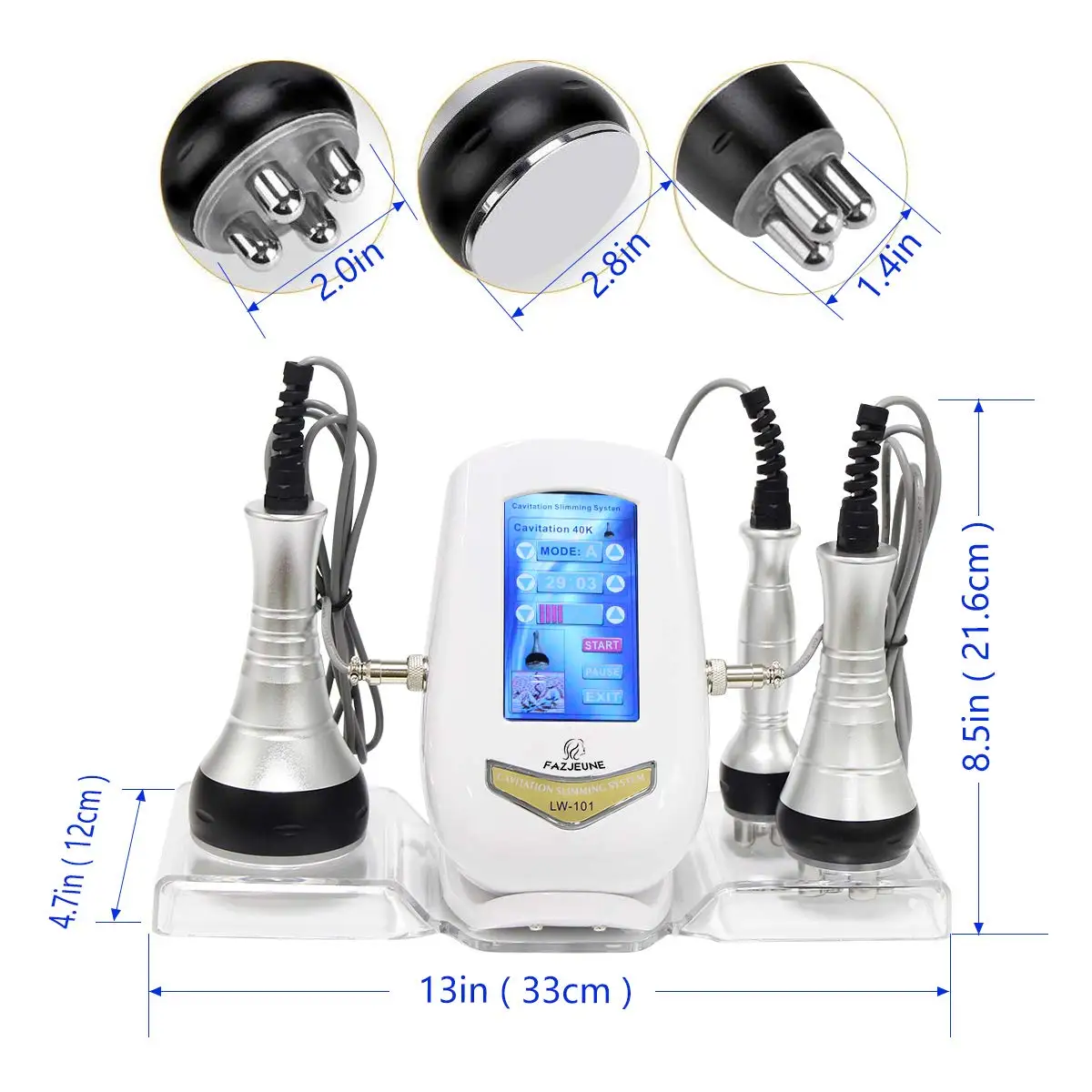 3 In 1 Body Slimming 40K Cavitation Ultrasonic Weight Loss Machine RF Skin Rejuvenation Skin Tighten Face Lifting Beauty Device