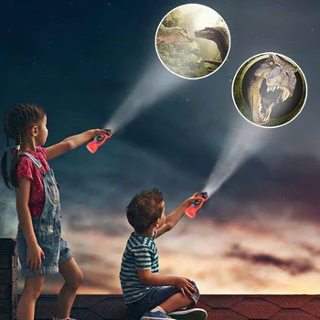 Taschenlampe Kinder Spielzeug Cartoon Dinosaurier Projektor Lampe Frühe Aufklärung Bildung Kinder Spielzeug