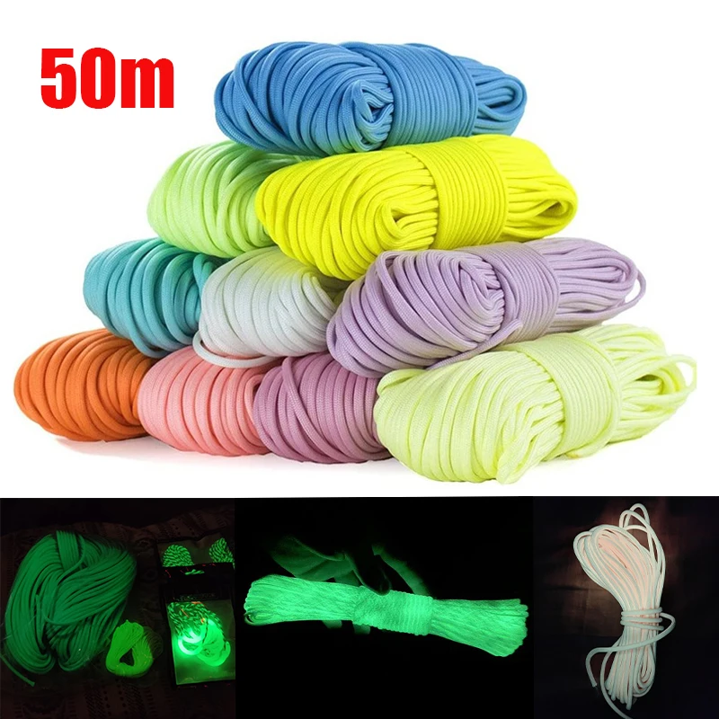 30m Seven Core Night Light Umbrella Rope Outdoor Multifunctional Mountaineering Paratrooper Traction Rope Canopy Windproof Rope