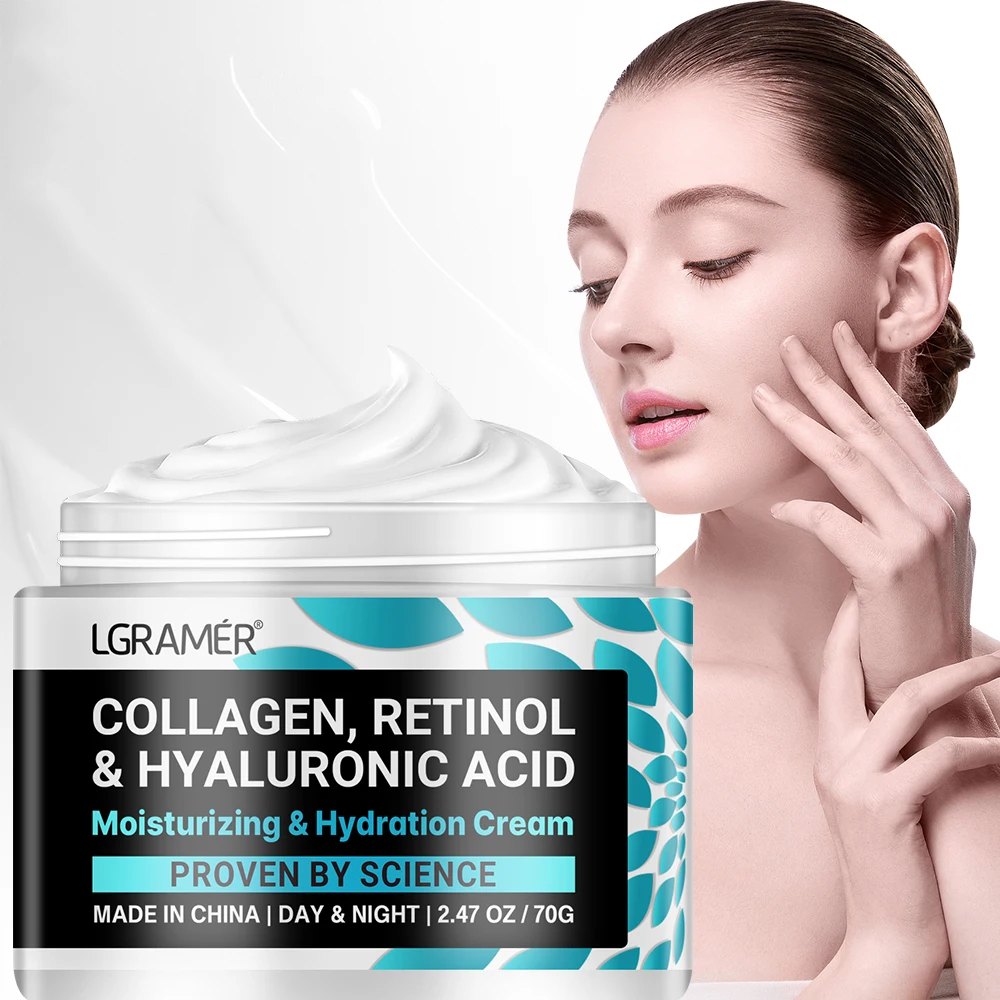 Collagen Cream for Face with Retinol and Hyaluronic Acid Moisturizing Improve Skin Elasticity and Achieve Even Skin Tone