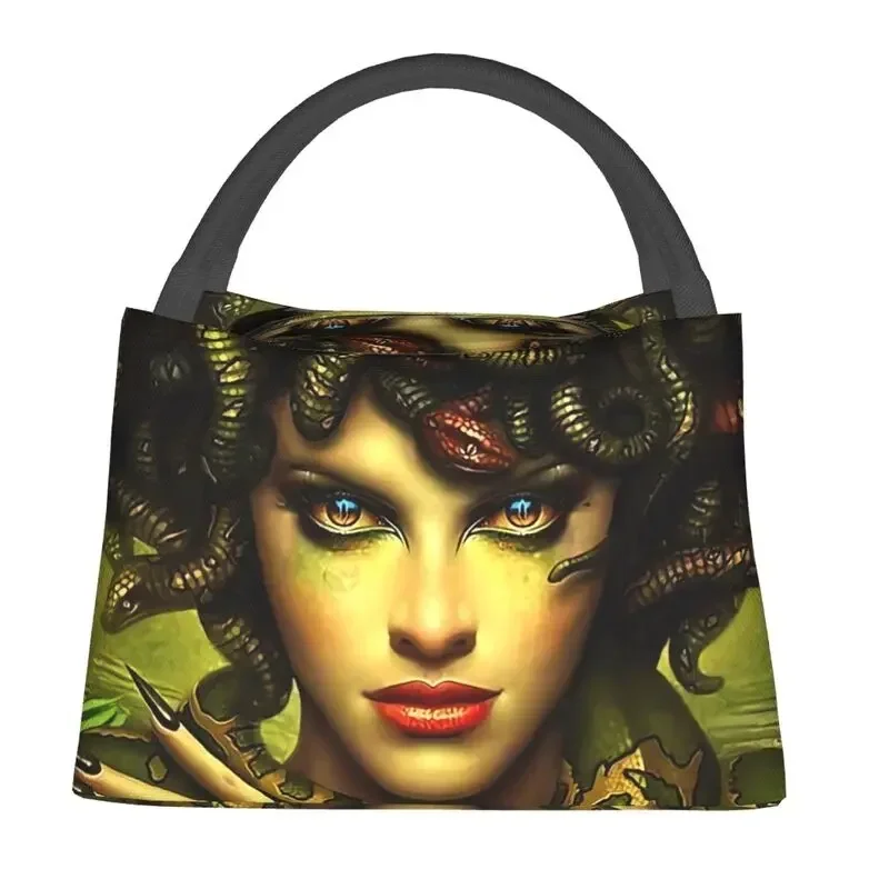 Greek Mythology Snake Gorgons Medusa Thermal Insulated Lunch Bag Lunch Container for Outdoor Picnic Storage Meal Food Box