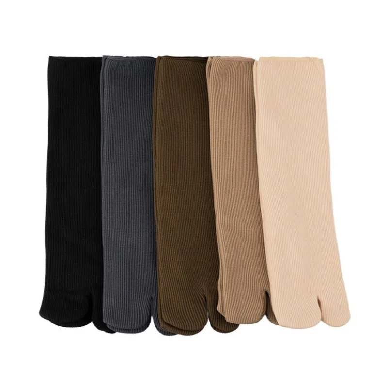 

Теплые носки таби в японском стиле JK, новые утолщенные носки-тапочки с двумя пальцами, зимние теплые морозостойкие носки до середины икры, универсальные зимние носки