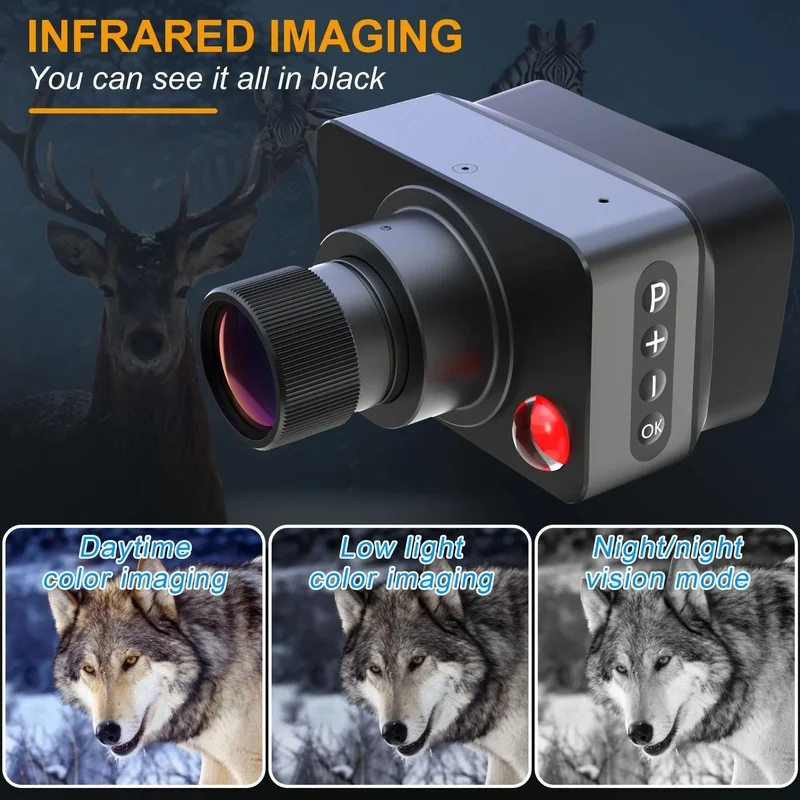 4K Digital Night Vision Binoculars 5X Magnification Infrared Large Screen Outdoor 700m Range
