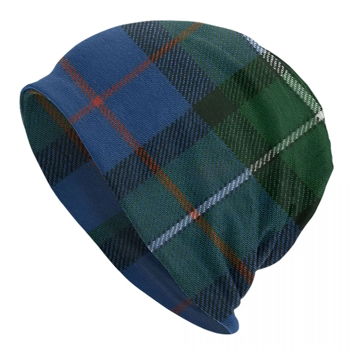 Macphail Hunting Original Scottish Tartan Autumn Female Thin Beanies Double Used Warm Bonnet Hats