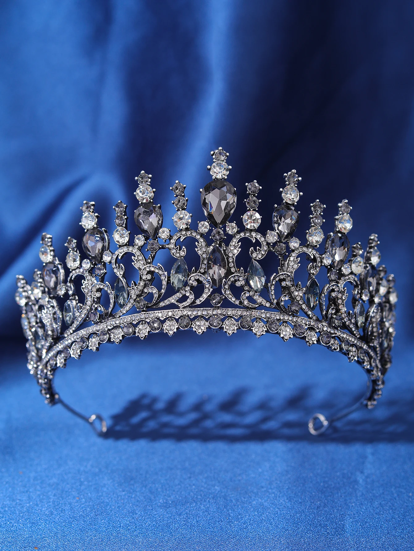 1Pcs Gorgeous and Elegant Rhinestone Queen's Crown Hair Accessories Wedding Headwear Women's Event Party Dress up Hair