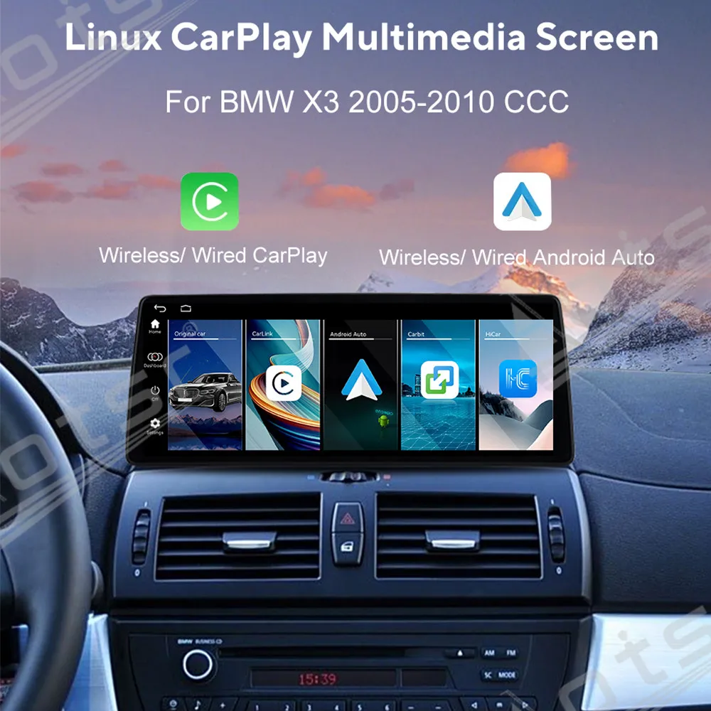 

Ultra Thin 12.9'' Screen Car Radio For BMW X3 2005 2010 Car Multimedia Video Player GPS Navigation Carplay Unit Linux System DSP