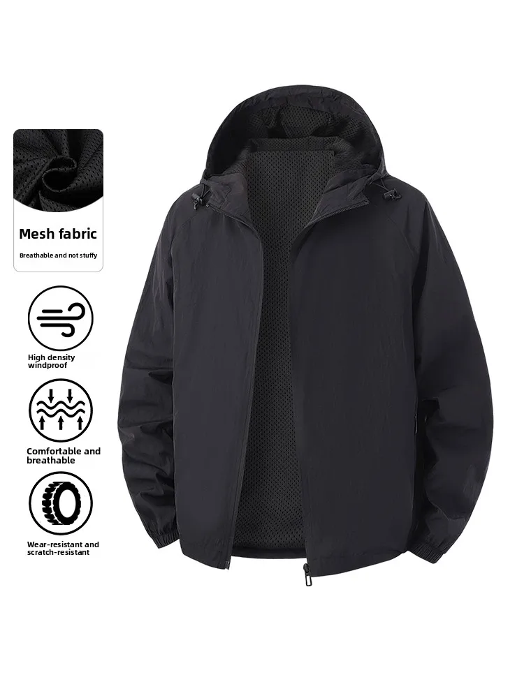 

Lightweight Outdoor Jaet Men's Autumn Winter Climbing Workwear Coat Travel Trendy Hat Mountain Series Rampo Cleanfit