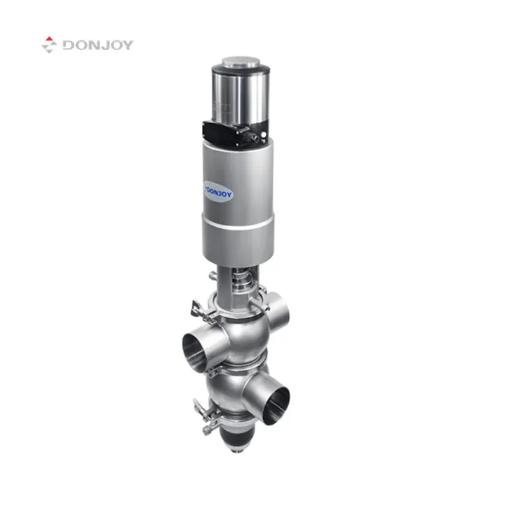 DONJOY SS316 Hot Sale Mixing Proof Cavity Spray Valve Sanitary Pneumatic Mix Proof Valve with Controller