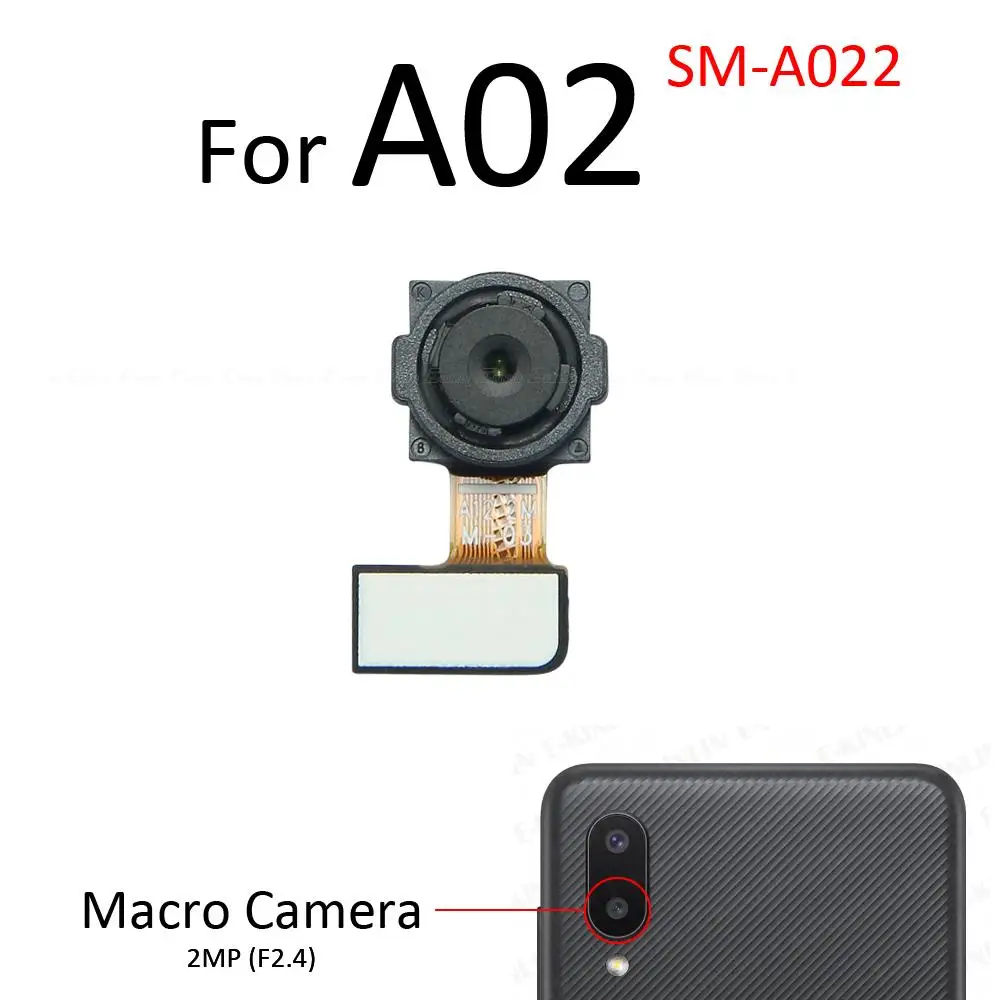 Selfie Front Facing Camera For Samsung Galaxy A02 A03 Core A022 A035 A032 Ultrawide Macro Depth Telephoto Main Camera Flex Cable