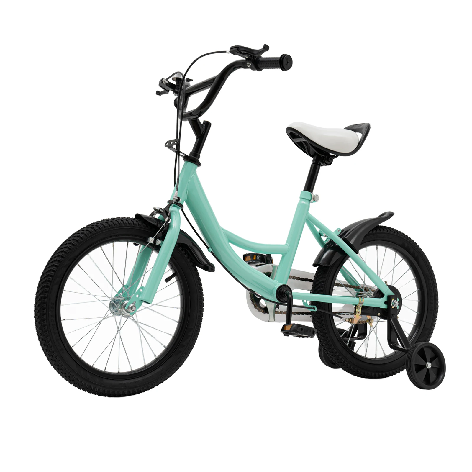 New 16" Inch Kids Bike Children Kids Bike for 5-8 Years Old Girls Boys Bicycle，with Training Wheel，adjustable Bike Suit for 100-135cm Height, Adjustable Bike Bearing 50kg