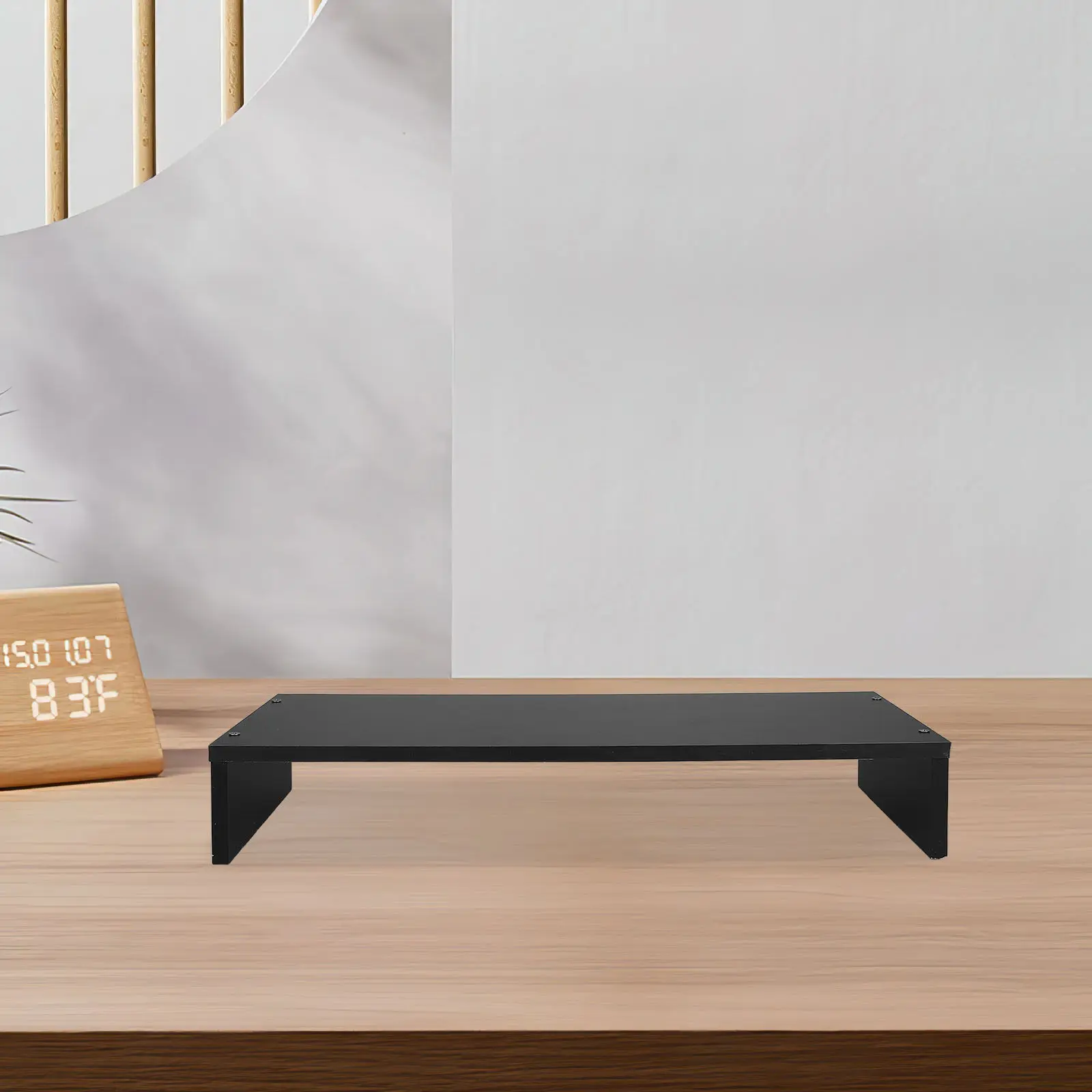 Wooden Monitor Riser Shelf Computer Stand Organizer Desktop Laptop Printer Holder Ergonomic Anti Slip Computer Shelf for Desk
