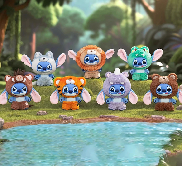 

Genuine Stitch Wild Animal Series Blind Box Vinyl Plush Pendants Toys Cute Cartoon Figure Dolls Hanging Bag Mystery Box Gifts