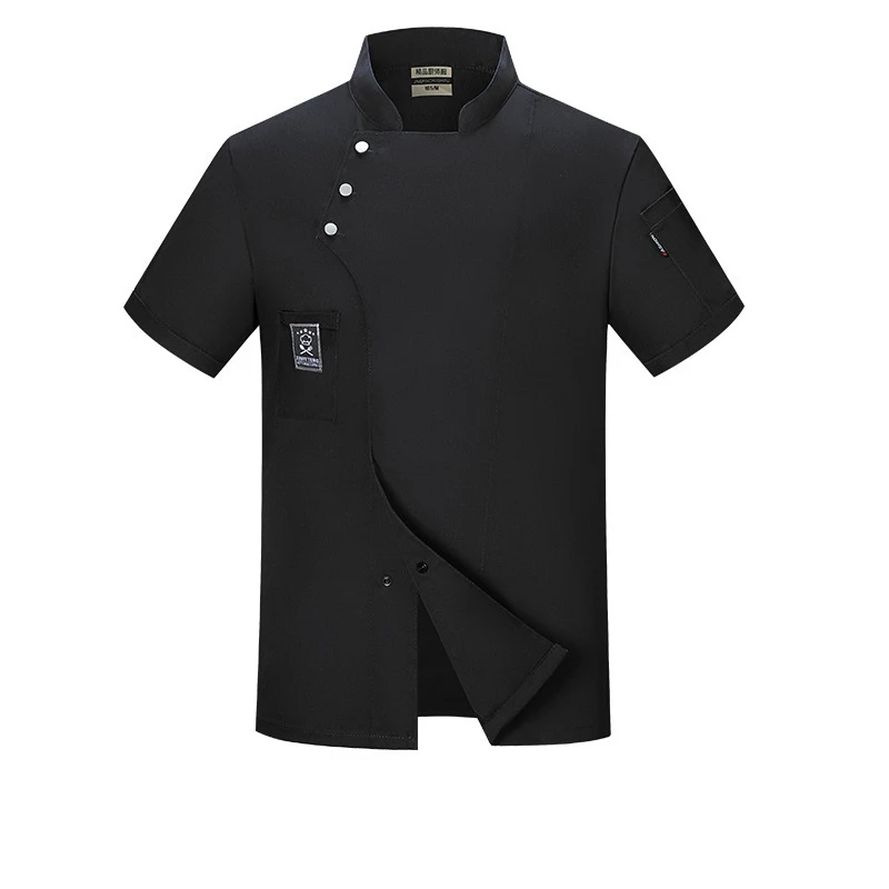 Uniforme de cuisine en coton et lin pour hommes, vêtements de chef, veste de cuisine, chemise de chef de pizza, vêtements de cuisine d'hôtel, vêtements de travail de restaurant