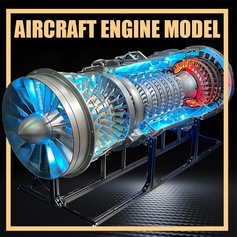 Custom 200CM J-20 Turbofan Engine Model Long Fighter Aircraft Engine Limited Edition Large Turbofan Engine Model Toy Display