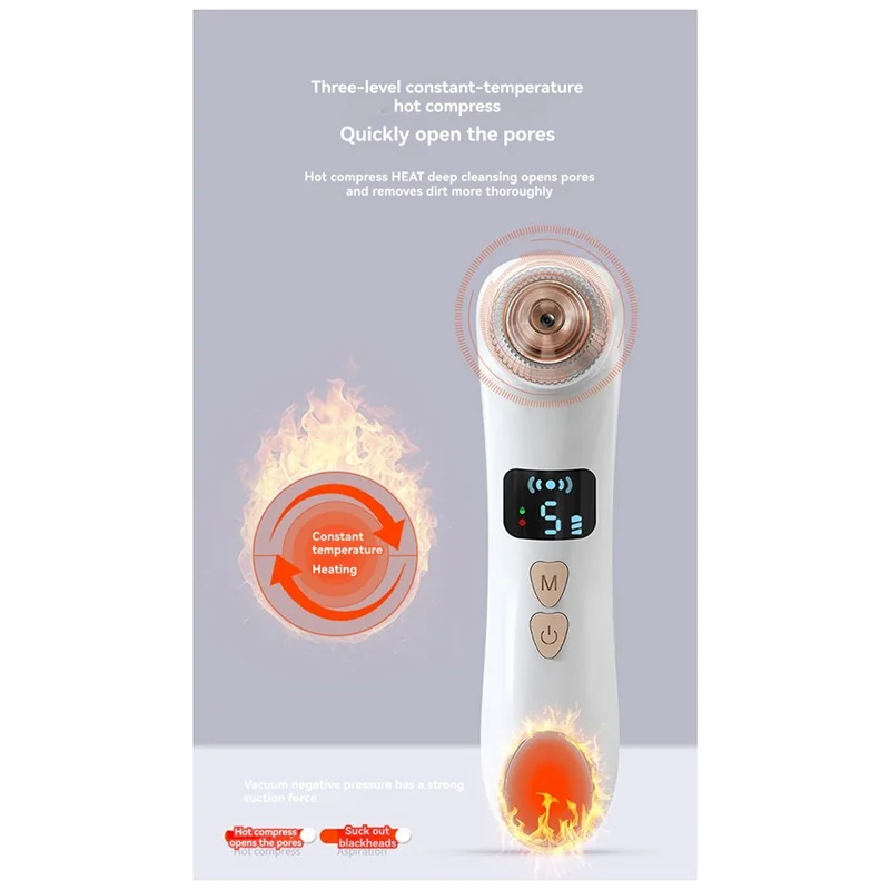 TAIGH-Visual Black Remover Macchina per la pulizia profonda del viso Punti neri e rimozione dell'acne Ventosa elettrica per punti neri riscaldata