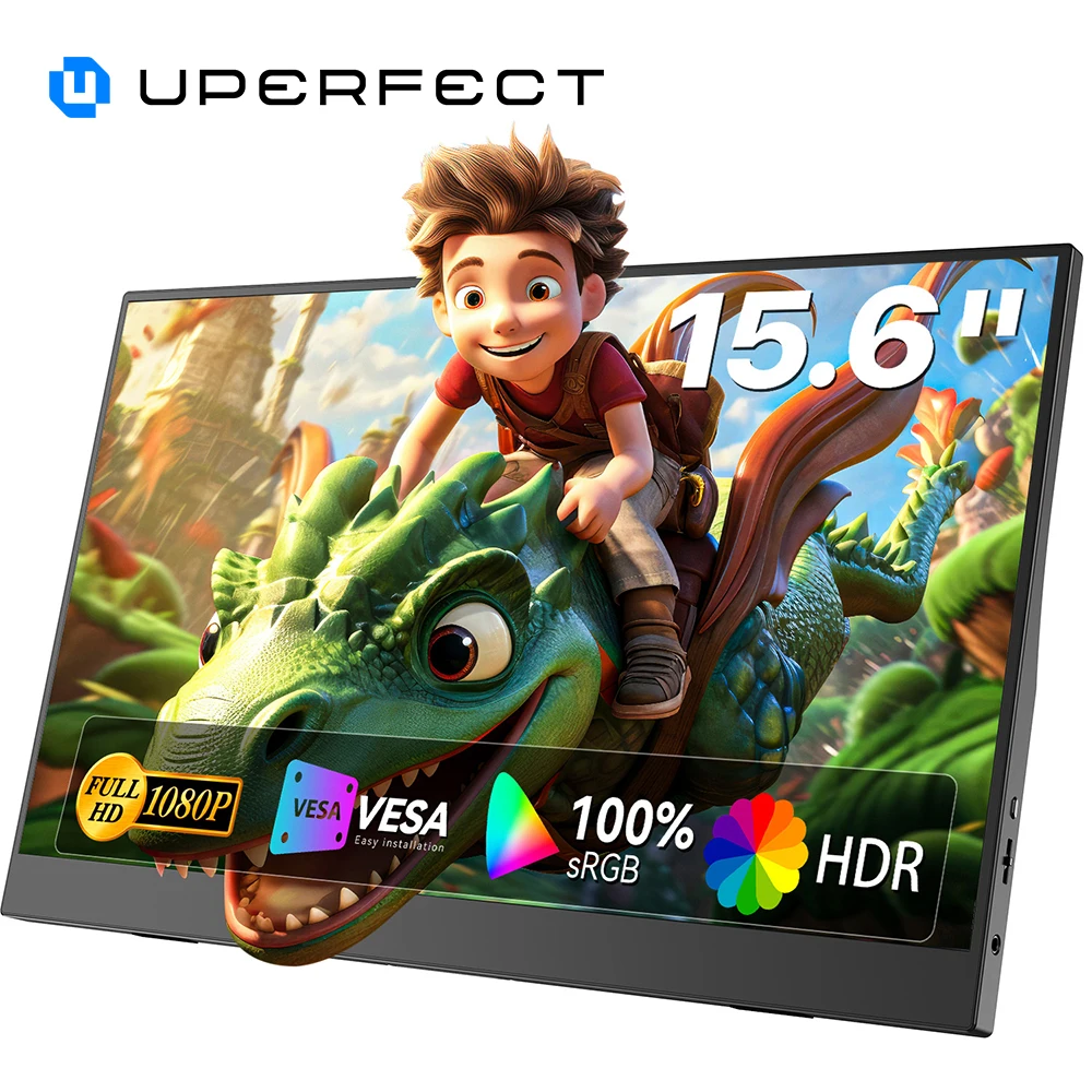 Dual Monitor Desk Setup - UPERFECT 15.6