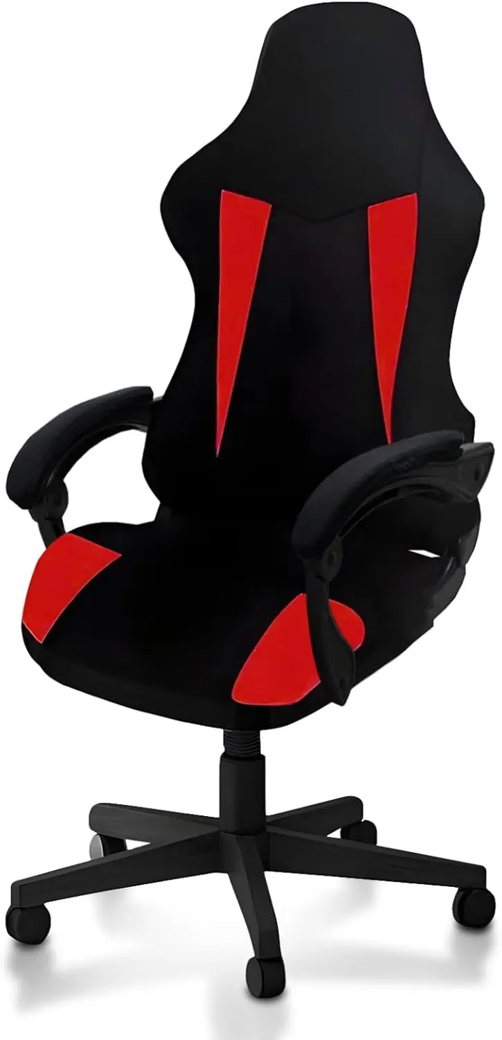 

Эластичный, мягкий, толстый, дышащий чехол для игрового кресла из сетки с накладками на подлокотники, черно-красный дизайн