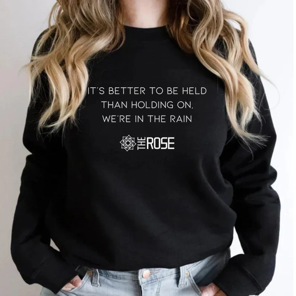 The Rose Sweatshirt Kpop Women Sweatshirt The Rose Kpop Merch Female Long Sleeve Crewneck Sweater Korean Group Graphic Hoodies